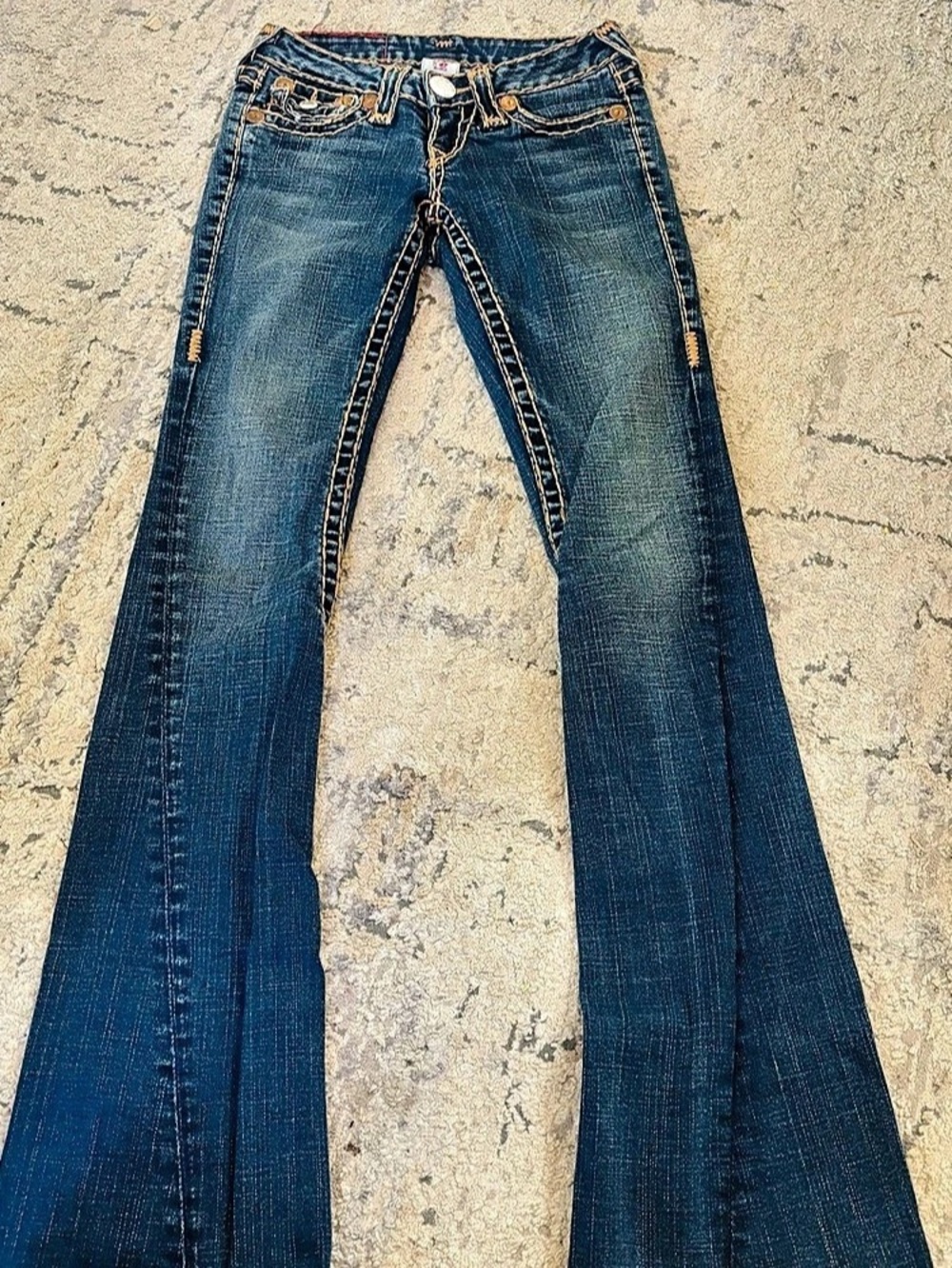 True Religion Joey Super T Flare Jeans Blue Waist 24